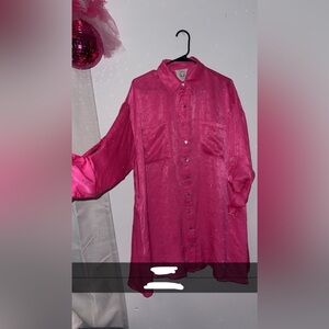 Pink & Rhinestone button up dress, from southern roots boutique!